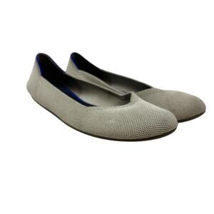 Rothy's The Flat Shoes in the Flax Birdseye‎ Knit Ballet Gray Size 8.5